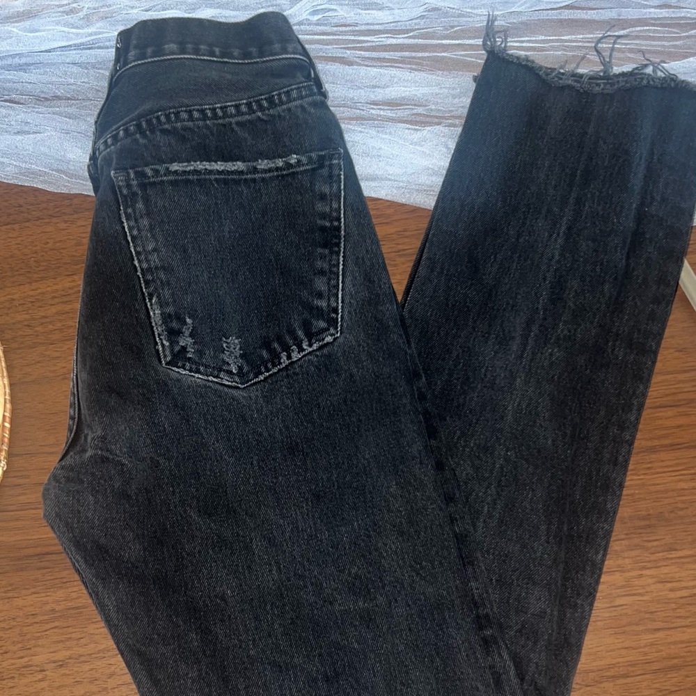 Agolde black ripped jeans size 26